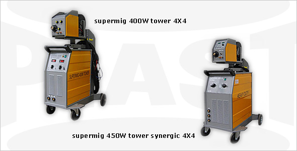 Supermig 400W Tower 4X4, Supermig 450W Tower Synergic 4X4